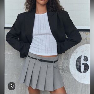 Zara Gray Pleated Women's Skort . Size XS